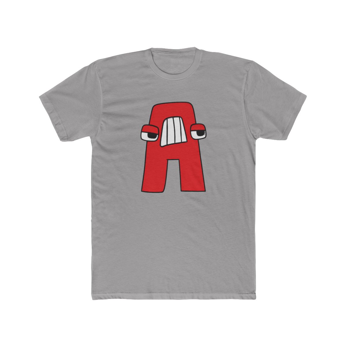 Angry Red Letter A Cartoon Face T-Shirt