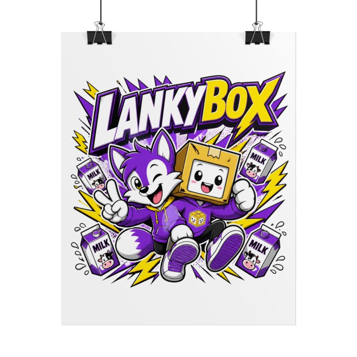 LankyBox "He needs some milk!" Poster